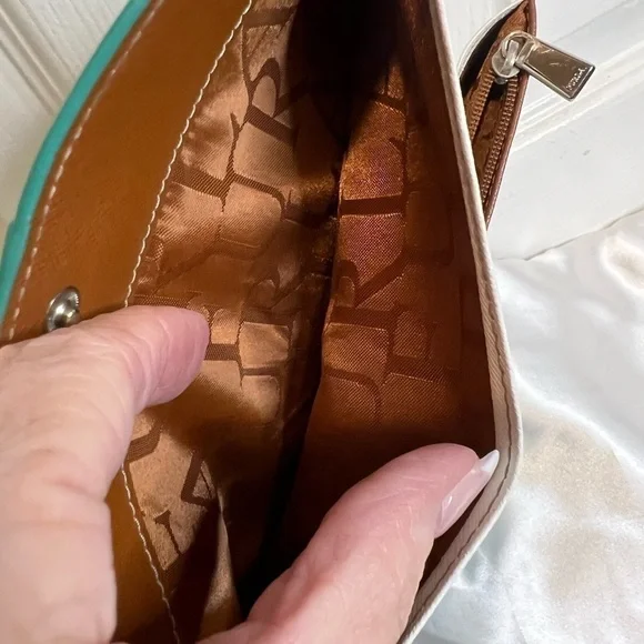 FURLA AUTHENTIC LONG BLUE ZIP AROUND WALLET - Picture 13 of 14